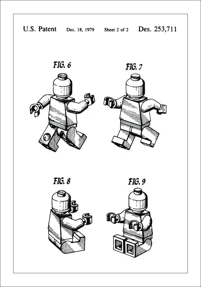 Desenho de patentes - Lego II Póster