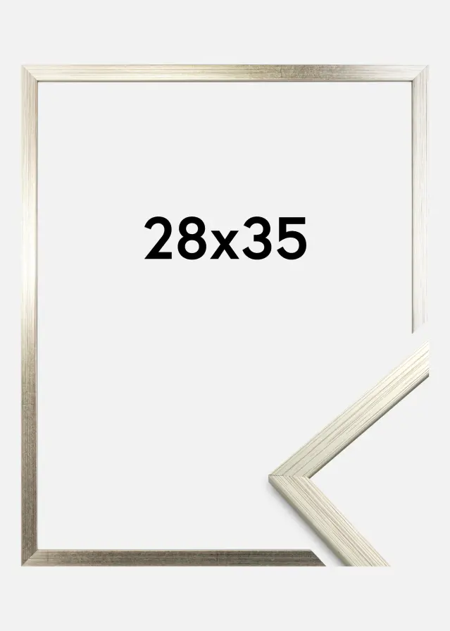 Moldura Edsbyn Vidro acrílico Prateado 28x35 cm