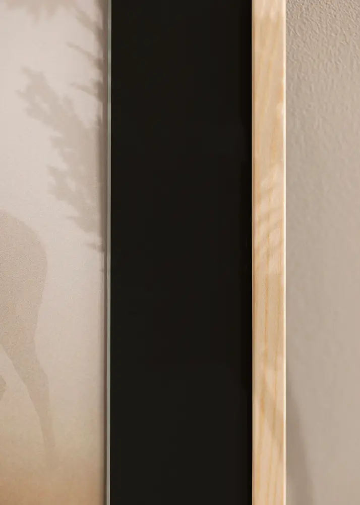 Moldura Galant Pinho 30x40 cm - Passe-partout Preto 21x29,7 cm (A4)
