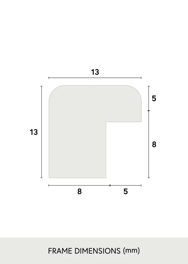 Moldura Kaspar Preto 50x50 cm - Passe-partout Branco 40x40 cm
