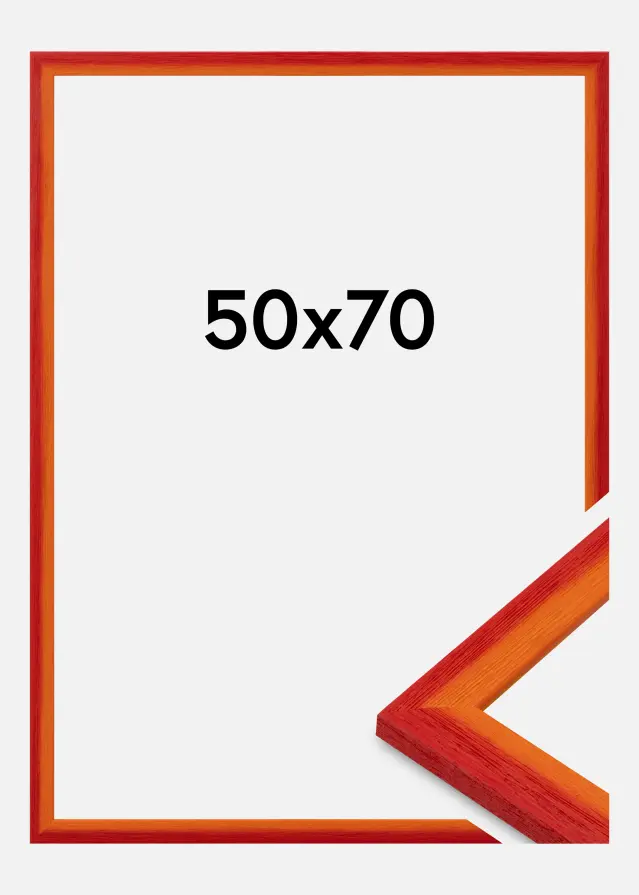 Moldura Cornwall Vidro acrílico Vermelha 50x70 cm