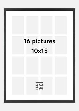 Madeira preta - Colagem de 16 quadros