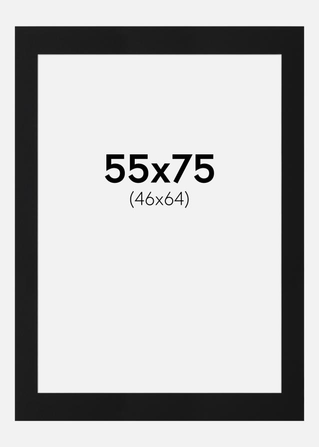 Passe-partout Preto Padrão (Bordo interior branco) 55x75 cm (46x64)