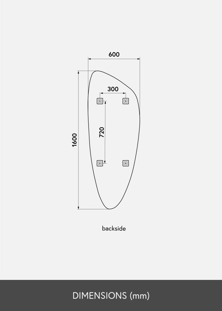 KAILA Espelho Slim 60x160 cm