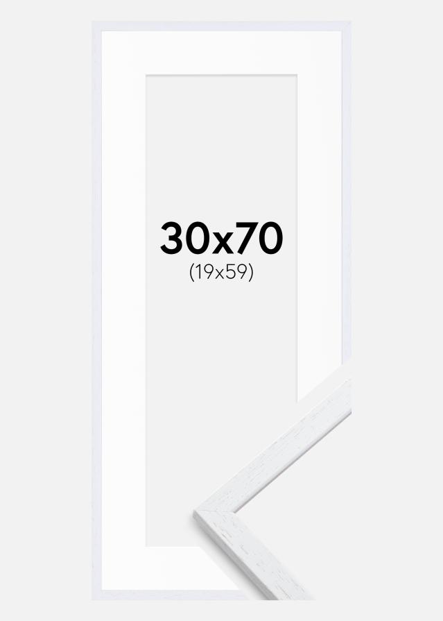 Moldura Edsbyn Warm White 30x70 cm - Passe-partout Branco 20x60 cm