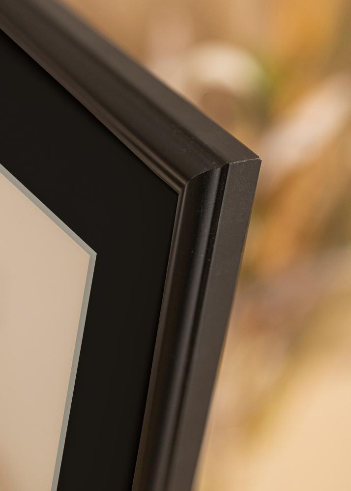 Moldura Siljan Preto 70x90 cm - Passe-partout Preto 60x80 cm