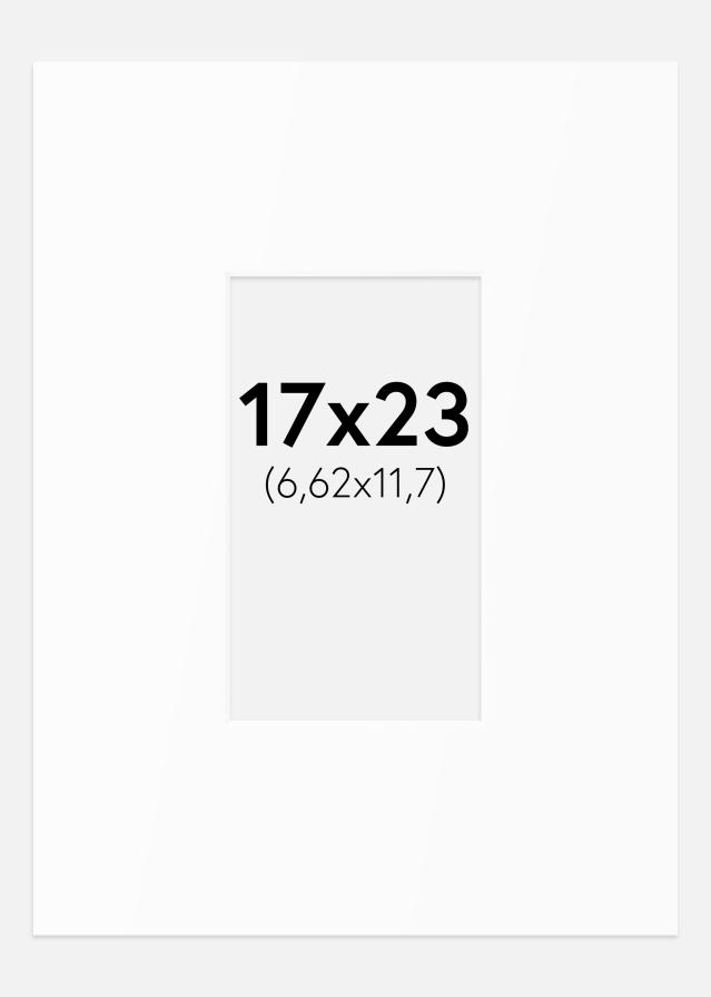 Passe-partout Branco Padrão (Bordo interior branco) 17x23 cm (6,62x11,7)