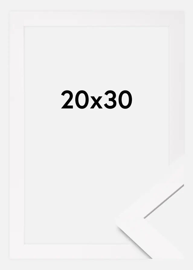 Moldura BGA Classic Vidro acrílico Branco 20x30 cm