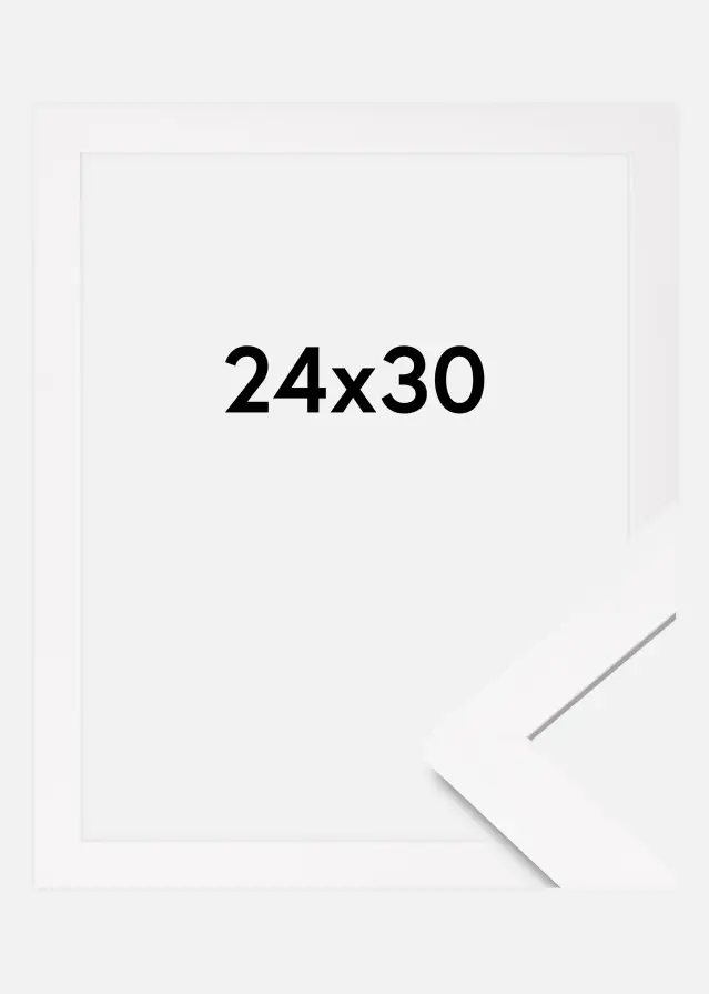 Moldura BGA Classic Vidro acrílico Branco 24x30 cm