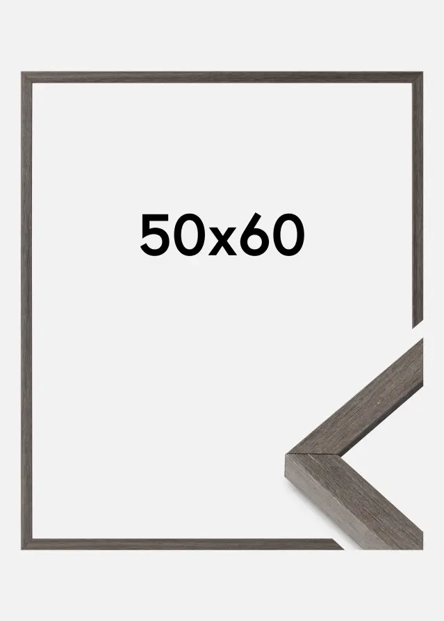 Moldura Ares Vidro acrílico Grey Oak 50x60 cm