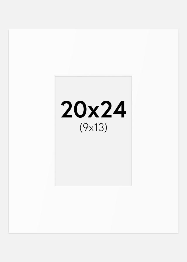 Passe-partout Branco Padrão (Bordo interior branco) 20x24 cm (9x13)