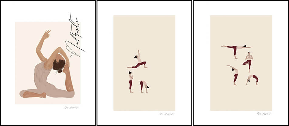 Posters med yogamotiv