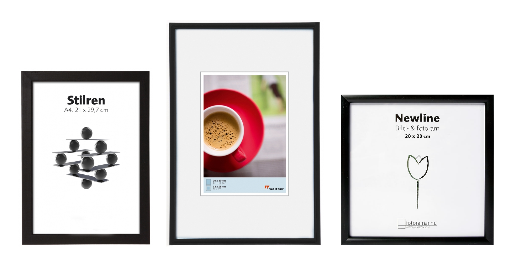 Tavlor placerad på underkantslinjen